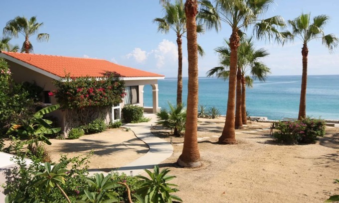 Los Barriles Hütte | Casita Tortuga ist ein Strand mit Blick auf das Meer von Cortes.