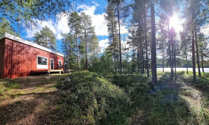 Langsele Skihütte | Chalet direkt am See