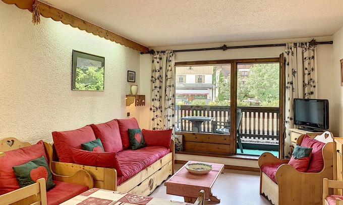Combloux Wohnung | Charmante 2-Zimmer-Wohnung im Herzen von Combloux mit Balkon und Tiefgarage