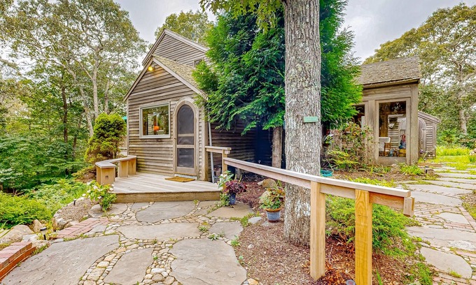 West Tisbury Haus | Charming 2-story house near the beach with inviting deck, large yard & canoe