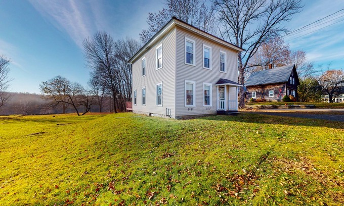 Monson Haus | Charming, lakefront dog-friendly home with a firepit, dock, & fast WiFi