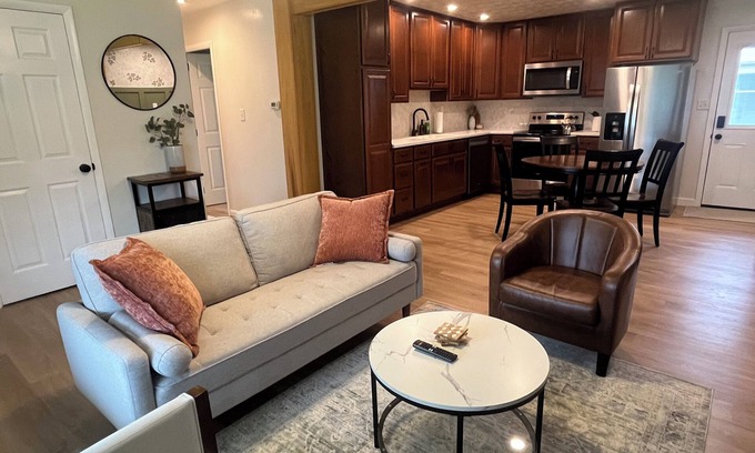 Xenia Haus | Charming single-story house perfect for getaways or extended stays.