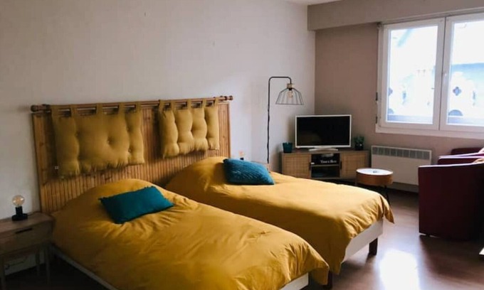 Aix-les-Bains City Center Wohnung | Charming studio, private parking, elevator and balcony