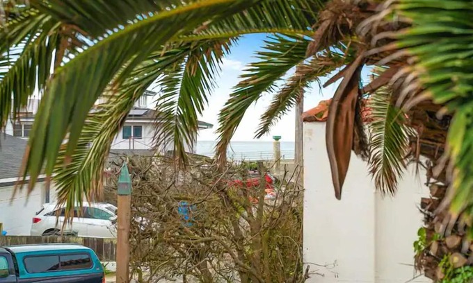 Sharp Park Wohnung | Coastal Palm Tree 2BR Retreat Ocean View