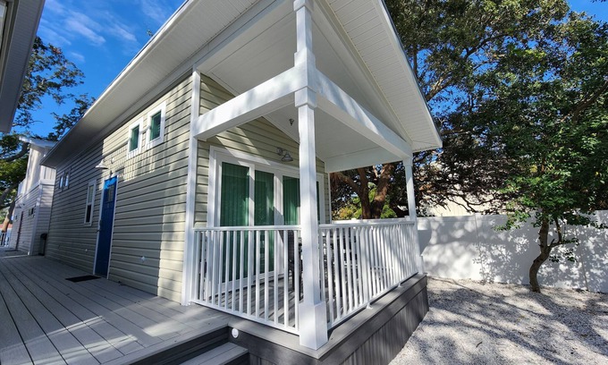Dunedin Haus | Coastal Tiny Home on Pinellas Trail w/ Heated Pool
