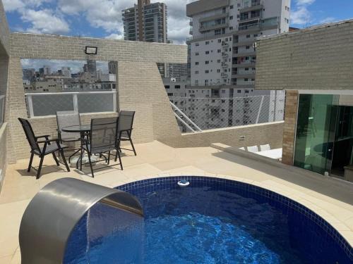 Boqueirao Wohnung | Cobertura com Piscina e churrasqueira Privativas em Santos - 100m da praia Boqueirão