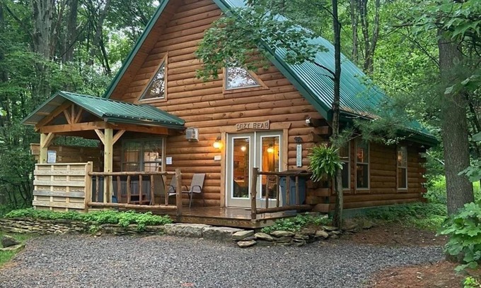 Leeper Kabine | Cozy Bear Log Cabin near Cook Forest State Park