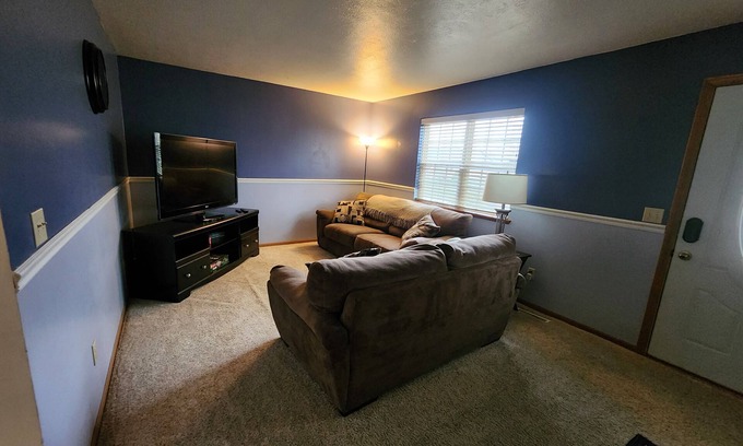 Elkhart Haus | Cozy & Quiet Home with Memory Foam and Pet Friendly with Fenced Yard