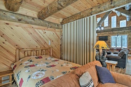 Tustin Haus | Custom Log Cabin with Deck and 45 Acres By Pine River!