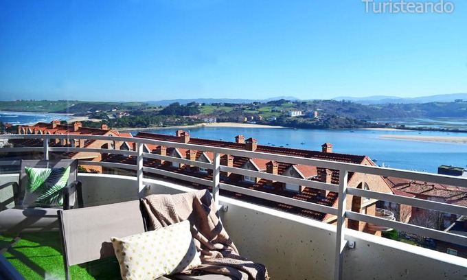 San Vicente de la Barquera Wohnung | Dúplex ANANDA, vistas impresionantes con parking y piscina comunitaria