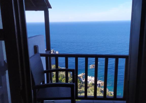 Tsagarada Wohnung | Double studio room in Mylopotamos with beautifull view