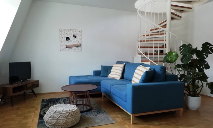 St Lorenz Wohnung | Duplex apartment over 2 levels with roof terrace in Dresden-Blasewitz.