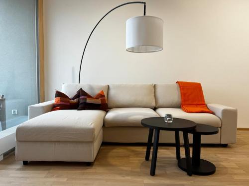 Smichov Wohnung | Elegant Prague Flat with Balcony, Workspace, Garage