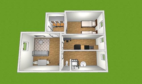 Krefeld Wohnung | EMAS 8 Wohnung mit 2 Einzelbetten, Küche, Dusche, TV