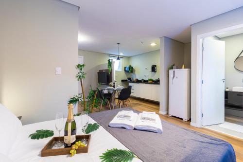 Santos Wohnung | Estúdios Completos no Gonzaga com AC, Canal 3, Vila Belmiro, Unifesp