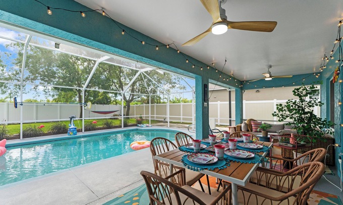 Palm Harbor Haus | Family home with Heated Saltwater pool! Close to St. Augustine and Daytona Beach