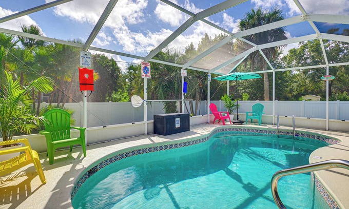 Sebastian Highlands Haus | Fenced Yard, Game Room: Family Home in Sebastian!