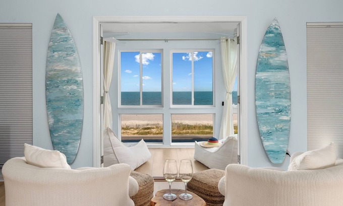 Flagler Beach Haus | Flagler Beachfront Ocean View Paradise + Surfboards & Golf Cart