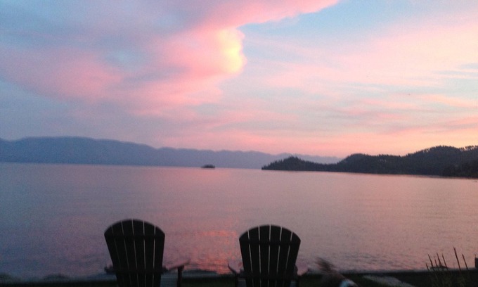 Lakeside Haus | Flathead lakefront Charming 3-bedroom house with deck overlooking two islands!