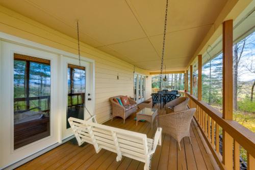 Franklin Haus | Franklin Cabin Deck with Smoky Mountain Views!