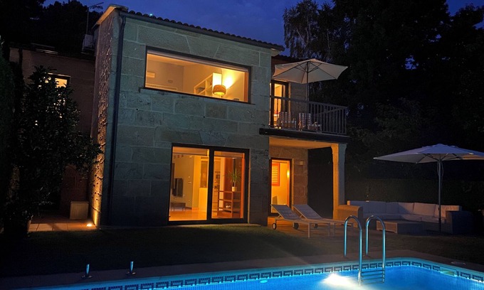 Sanxenxo Haus | Volles Haus mit Pool 12 Minuten vom Zentrum von Sanxenxo entfernt