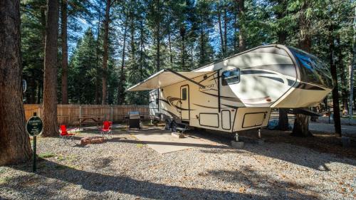 Bayfield Haus | Fully Setup RV for Glamping #27 at Blue Spruce RV Park & Cabins