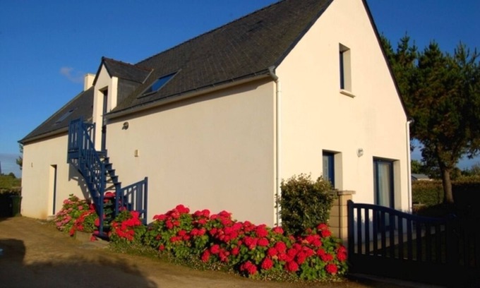 Erdeven Wohnung | Gîte Roelan, ocean view at 700 m - Erdeven beach - studio with mezzanine -