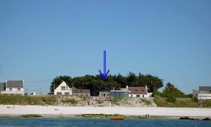 Ploudalmezeau Haus | Gite Wifi Kayaks Stand Up Paddle „Füße im Wasser“ in Portsall Hunde ok