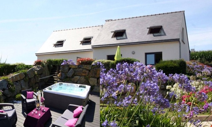 Loguivy Haus | Gite with SPA in Loguivy des Meeres mit Blick auf die Insel Brehat in der Nähe von Paimp ...