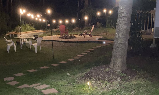 High Point Haus | Glamping at it's best! Sleeps 4, Porch w/grill Fire pit Big outdoor living space