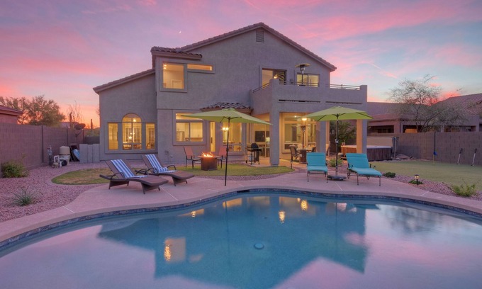 Las Sendas Haus | Gewohnheit, umgebautes Haus auf dem Las Sendas Golfplatz; Option zum Erwärmen des Pools; Whirlpool