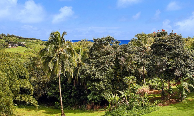 Kilauea Haus | Hale Kai Kalani - Meerblick in Kilauea - AC im Wohnzimmer und Schlafzimmer