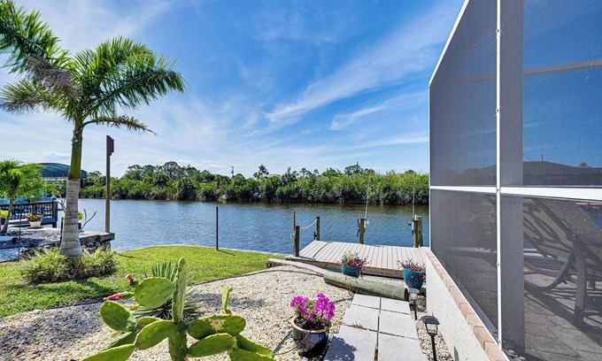 South Gulf Cove Haus | Heated Pool w/ Canal Views: Port Charlotte Home