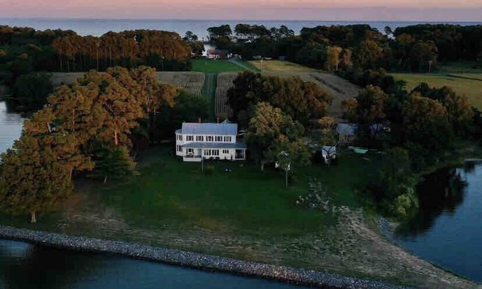 Reedville Haus | Historic Waterfront Farmhouse, Private Beach Access