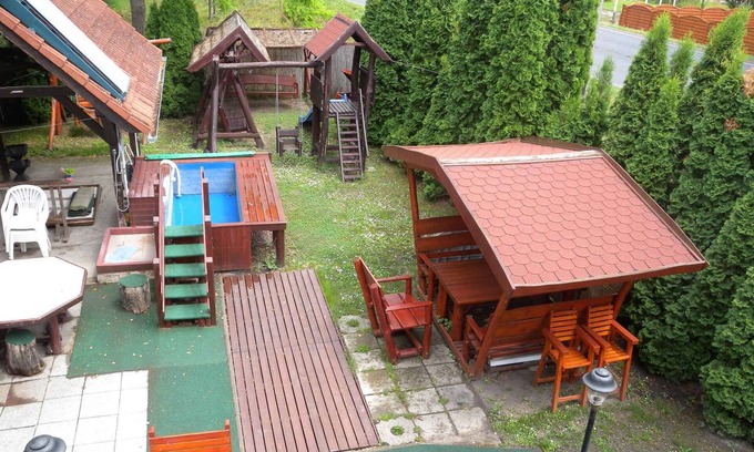 Fonyodliget Haus | Holiday home with pool, children's swing and slide
