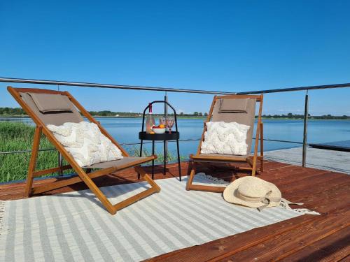 Mielno Bootsverleih | Houseboat in azy by Lake Jamno and Sea