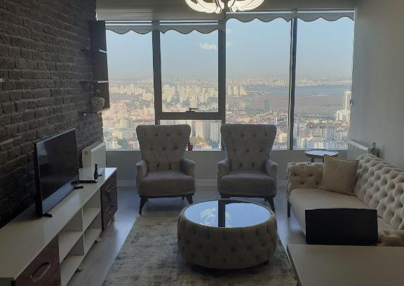 Esenyurt Wohnung | İstanbul da Göl ve Şehir Manzaralı, WiFi Erişimli Muhteşem Daire