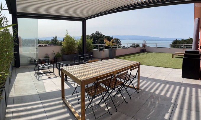 Evian-les-Bains Wohnung | Immodreams - L'Attik with lake views and 80m2