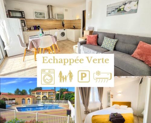 Les Hauts de Canet Wohnung | L'échappée verte - T2 - Confort -Piscine - Tennis- Parking - Climatisation - SudSéjourConciergerie