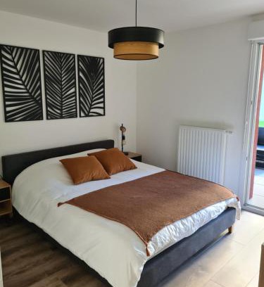 Publier Wohnung | L'instant Léman - T2 3 étoiles à 5min de Thonon et Evian avec terrasse et jardin à 100m du lac