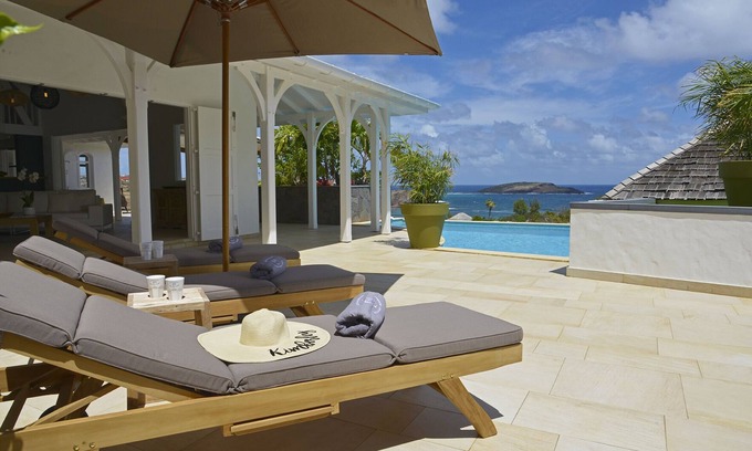 Petit Cul-de-Sac Villa | Yellow Lagoon Villa, wunderschöner Meerblick, Rate 3 oder 4 Schlafzimmer