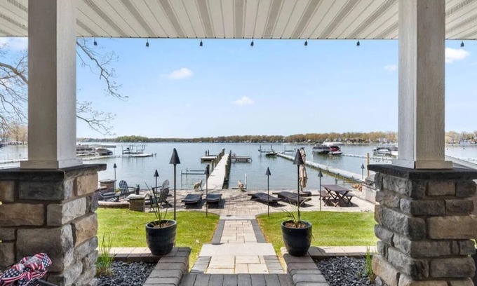 Sister Lakes Haus | Lakefront home with private dock and firepit - Sleeps 12 | Magician Lake Breeze