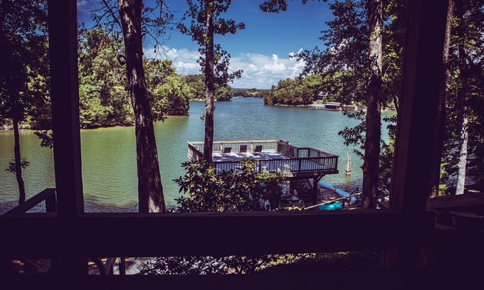 Ten Mile Haus | Lakefront cabin w/ dock, huge porch, game room