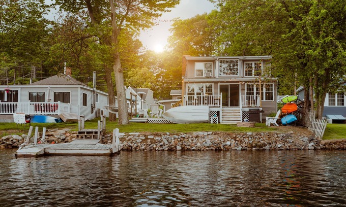 Westminster Haus | Lakefront; view of ski mountain, firepit, dock, kayaks, laundry, outdoor shower