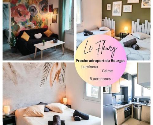 Le Blanc-Mesnil Wohnung | Le Fleury appartement moderne 2 chambres, à côté du salon du Bourget