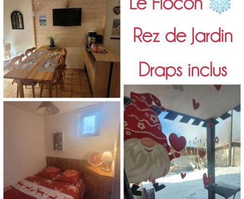 Les Rousses Wohnung | Le Flocon des Rousses , Joli petit Cocon en Rez de Jardin, Draps inclus