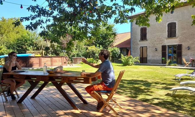 Saint-Etienne-sur-Reyssouze Haus | Le Grenier du Chêne, sweet cottage between Bresse and Burgundy, 12 to 15 people