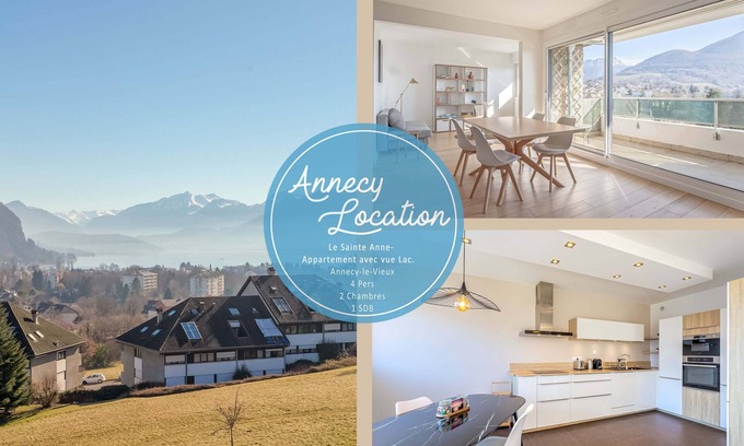 Annecy-le-Vieux Wohnung | Le Sainte Anne- appartement avec vue Lac.