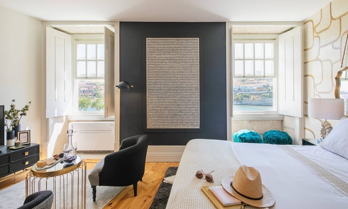 Uniao de Freguesias do Centro Wohnung | Der atemberaubende Blick auf den Fluss Douro in einem luxuriösen Zuhause! KLIMAANLAGE, WIFI, DOPPELANSICHT