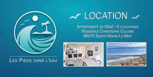 Sainte-Marie-la-Mer Wohnung | ' Les pieds dans L'Eau '